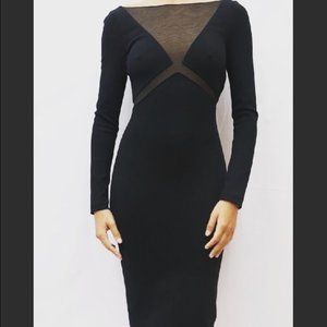 EMILIO PUCCI - Long Sleeve Dress with Sheer Cut Outs